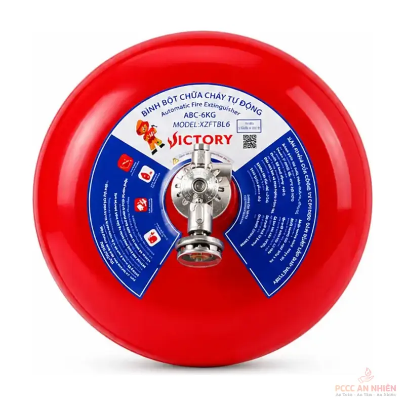 Bình cầu chữa cháy tự động bột ABC 6kg Victory XZFTBL6 - PCCC An Nhiên