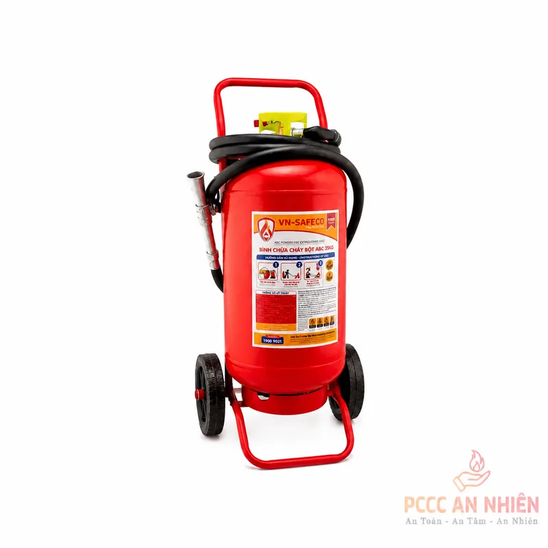 Bình chữa cháy xe đẩy bột ABC 35kg VN-SAFECO T35 - PCCC An Nhiên