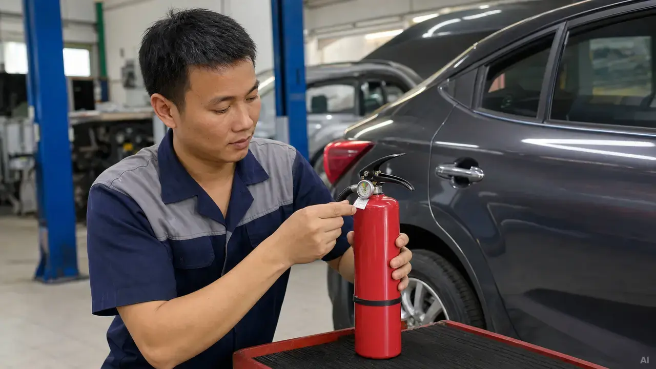 Nạp sạc bình chữa cháy trên xe ô tô: Những điều cần biết - PCCC An Nhiên