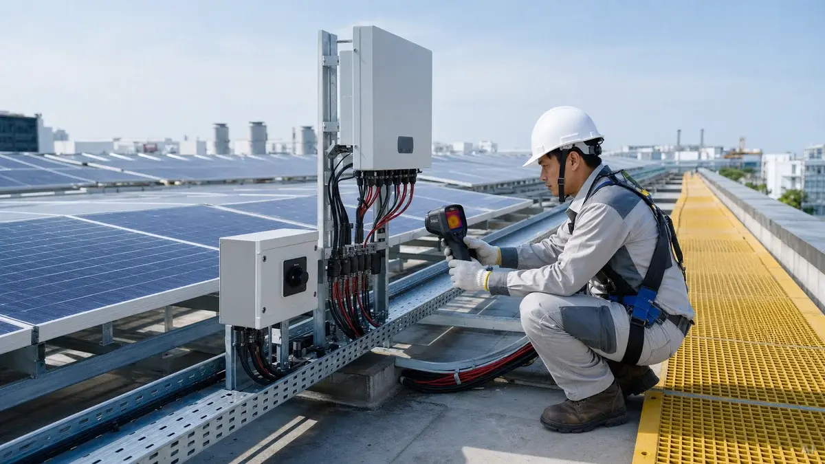 PCCC điện mặt trời áp mái: Nguy cơ hồ quang DC và cách phòng ngừa - PCCC An Nhiên