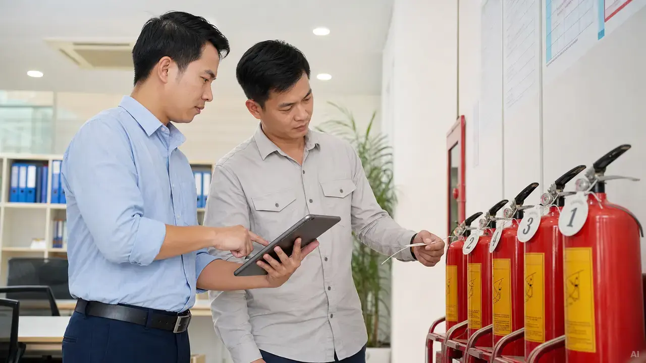 Quản lý lịch nạp sạc bình chữa cháy cho doanh nghiệp - PCCC An Nhiên
