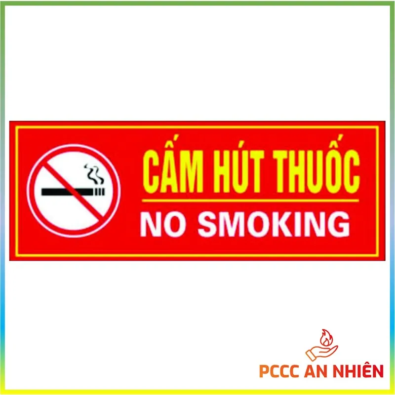 Bảng cấm hút thuốc PCCC bằng mica - PCCC An Nhiên