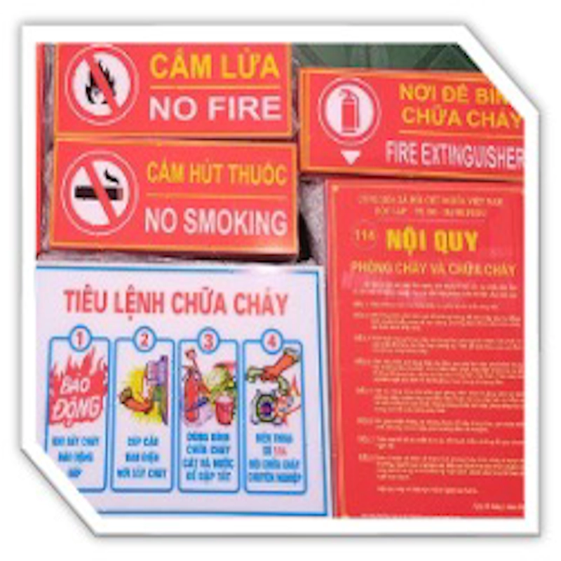 Hình ảnh sản phẩm Bảng cấm lửa PCCC bằng mica