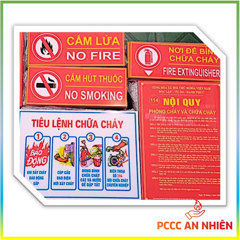 Hình ảnh sản phẩm Bảng cấm hút thuốc PCCC bằng mica