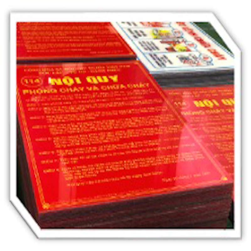 Hình ảnh sản phẩm Bảng nội quy PCCC bằng mica