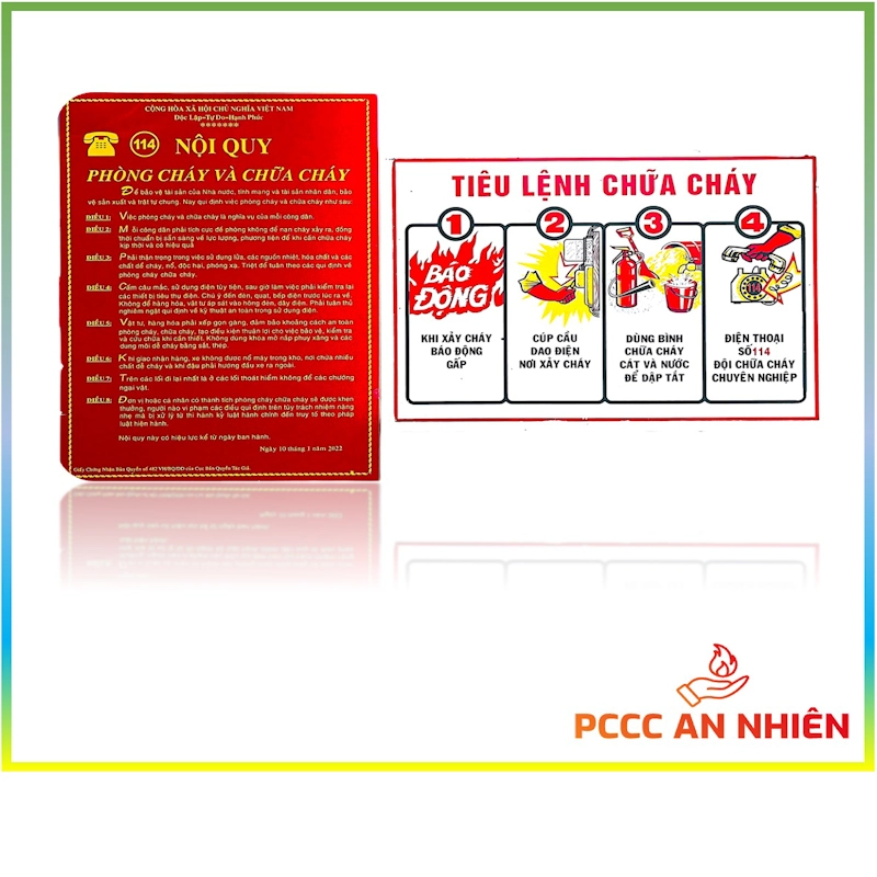 Hình ảnh sản phẩm Bộ nội quy và tiêu lệnh PCCC bằng thép tráng kẽm