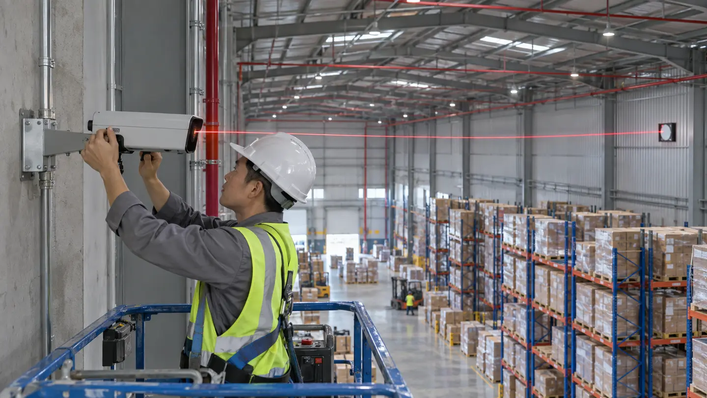 Thi công hệ thống đầu báo khói beam - PCCC An Nhiên