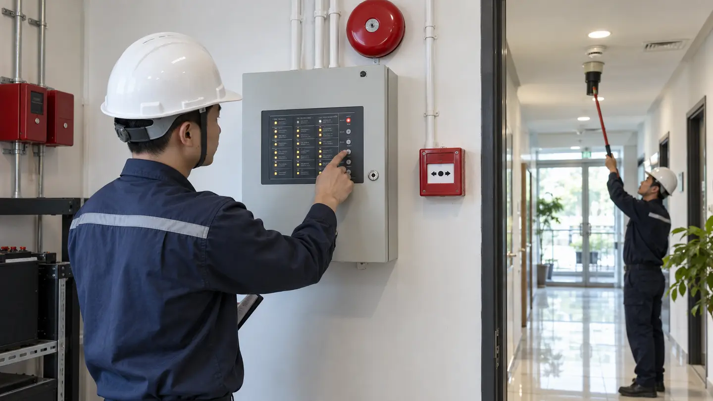 Thi công hệ thống báo cháy thường - PCCC An Nhiên