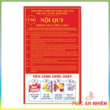 Bộ nội quy và tiêu lệnh PCCC bằng mica 2 trong 1 chất lượng cao